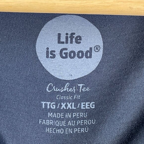 Life Is Good Womens Plus XXL Crusher Classic Fit V Neck T Shirt Patriotic Flower - Picture 3 of 8